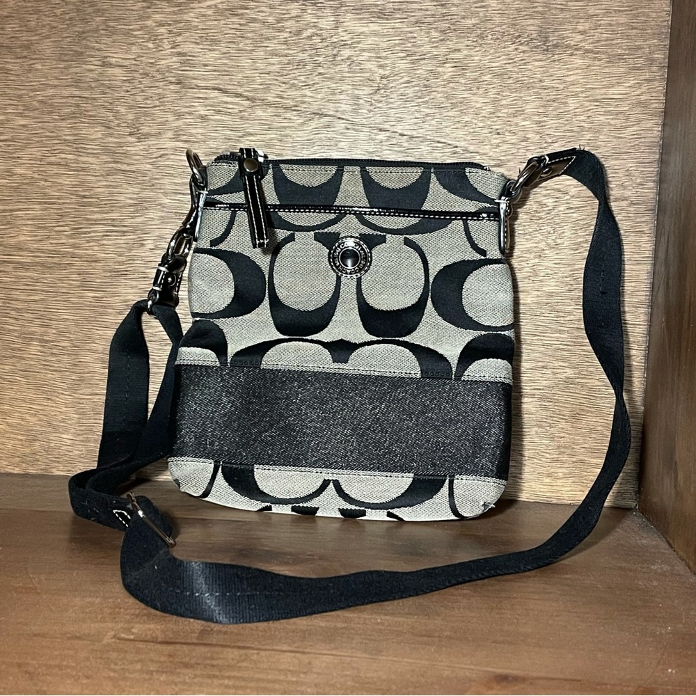 Tan and Black Coach Purse